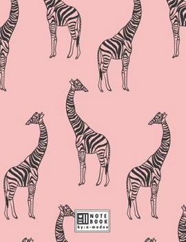 Notebook: Giraffe on pink cover and Dot Graph Line Sketch pages, Extra large (8.5 x 11) inches, 110 pages, White paper, Sketch,