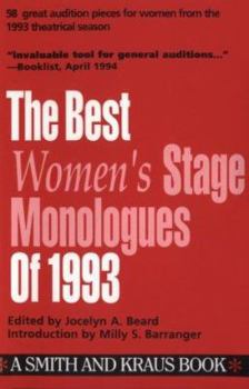 Paperback The Best Women's Stage Monologues of 1993 Book