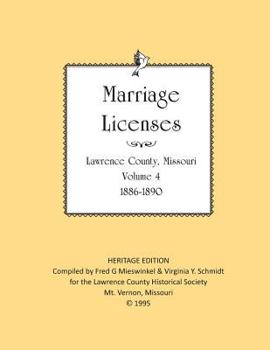 Paperback Lawrence County Missouri Marriages 1886-1890 Book