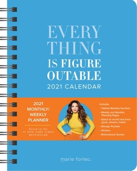 Calendar Everything Is Figureoutable 2021 Monthly/Weekly Planner Calendar Book