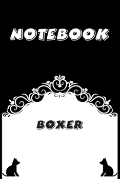 Paperback Boxer Notebook: Black and White notebook, Decorative Journal for Boxer Lover: Notebook /Journal Gift, Black and White,100 pages, 6x9, Book