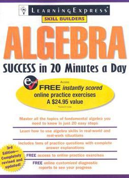 Paperback Algebra Success in 20 Minutes a Day Book