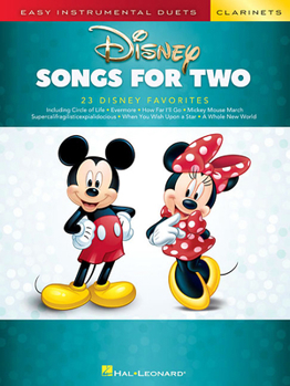 Paperback Disney Songs for Two Clarinets: Easy Instrumental Duets Book