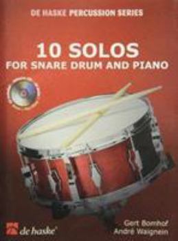 Paperback 10 Solos For Snare Drum And Piano Bk/cd (intermediate) (De Haske Play-Along Book) Book
