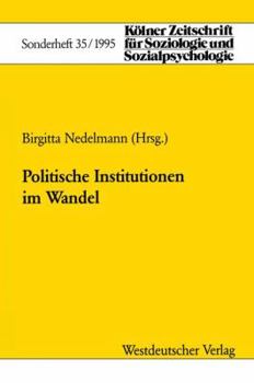 Paperback Politische Institutionen Im Wandel [German] Book