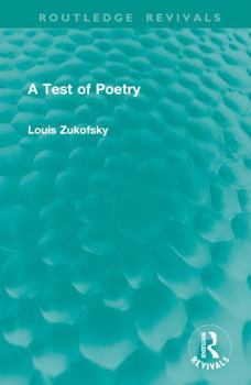 Hardcover A Test of Poetry Book
