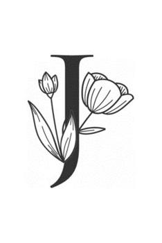 J: monogram initial Letter J - Personalized Initial Monogram Letter J  College Ruled Notebook - 6 x 9 inch Pocket Size: Cute Alphabet Vintage ...