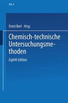 Paperback Chemisch-Technische Untersuchungsmethoden [German] Book