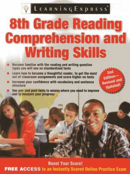 Paperback 8th Grade Reading Comprehension and Writing Skills Book