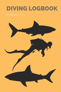Paperback Dive Diving Logbook: Scuba Diving Log Book, Scuba Log BookMini Size 6x9", 110 Pages 110 dives.Professional Dive. Book