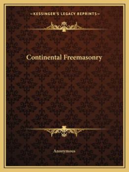 Paperback Continental Freemasonry Book