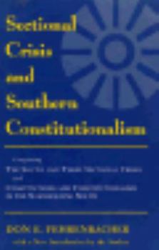 Paperback Sectional Crisis and Southern Constitutionalism Book