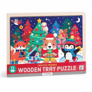 Misc. Christmas 12 Piece Wooden Tray Puzzle Book