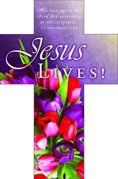 Misc. Bookmark - Easter - Cross - Jesus Lives! Book