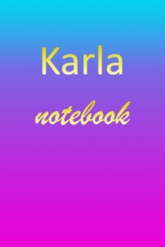 Paperback Karla: Blank Notebook - Wide Ruled Lined Paper Notepad - Writing Pad Practice Journal - Custom Personalized First Name Initia Book