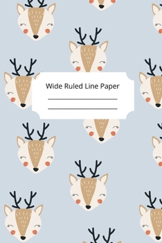 Paperback Cute Sleep Deer Theme Wide Ruled Line Paper Book