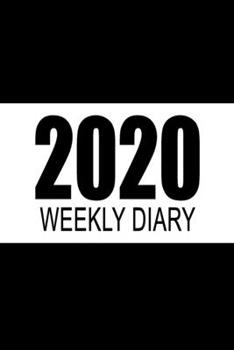 Paperback 2020 Weekly Planner: At-a-glance Week-per-Page Diary With Journal Pages, January-December (Black and White Cover) Book