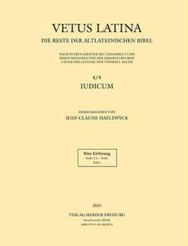 Paperback Vetus Latina - Iudicum: Iudic 1,1 - Ende [German] Book