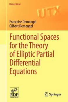 Paperback Functional Spaces for the Theory of Elliptic Partial Differential Equations Book