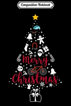 Paperback Composition Notebook: Bicycle Christmas Tree Party Cyclist Premium Journal/Notebook Blank Lined Ruled 6x9 100 Pages Book