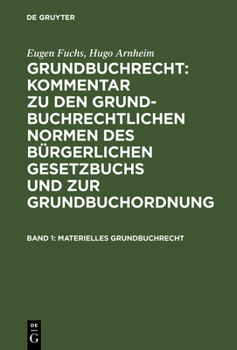 Hardcover Materielles Grundbuchrecht [German] Book
