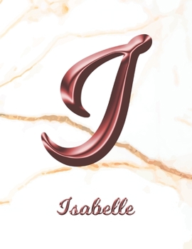 Isabelle: 1 Year Weekly Planner with Note Pages (12 Months) | White Marble Rose Gold Pink Effect Letter I | 2020 - 2021 | Week Planning | Monthly ... | Plan Each Day, Set Goals & Get Stuff Done