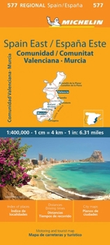 Loose Leaf Michelin Spain: East, Valencia Murcia Map 577 [Spanish] Book