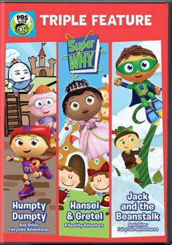 DVD Super Why: Humpty Dumpty / Hansel & Gretel / Jack & Beanstalk Book