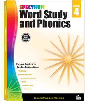 Paperback Spectrum Word Study and Phonics, Grade 4: Volume 83 Book