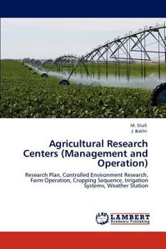 Paperback Agricultural Research Centers (Management and Operation) Book