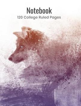 Notebook: Composition Book For Girls (Wolf)