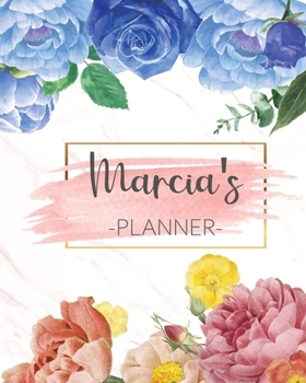 Paperback Marcia's Planner: Monthly Planner 3 Years January - December 2020-2022 - Monthly View - Calendar Views Floral Cover - Sunday start Book