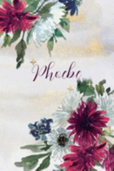 Phoebe: Personalized Journal Gift Idea  for Women (Burgundy and White Mums)