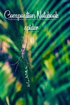 Composition Notebook spider: Womens Black Widow Distressed Spider Graphic 6x9 inches, 100 pages composition Blank ruled notebook for you or as a gift for your kids boy or girl to use it in school or f