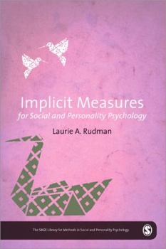 Hardcover Implicit Measures for Social and Personality Psychology Book