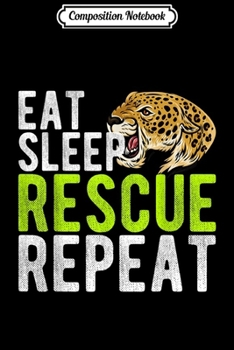 Composition Notebook: Eat Sheep Rescue Amur Leopard Repeat Gift Animals Lover Cool  Journal/Notebook Blank Lined Ruled 6x9 100 Pages