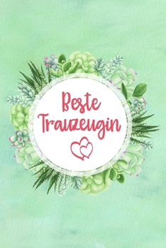 Beste Trauzeugin: Kariertes Notizbuch für die Braut oder den JGA | 6 x 9 Zoll, ca. A5 |100 Seiten | Kariert | Braut-Motiv | Notizbuch zur Vorbereitung der Hochzeit oder des JGA (German Edition)