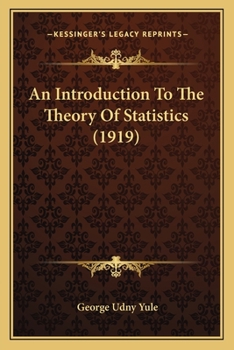 Paperback An Introduction To The Theory Of Statistics (1919) Book