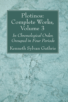 Paperback Plotinos: Complete Works, Volume 3 Book