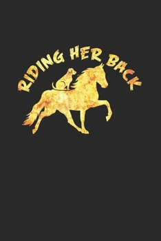Riding her back: 6x9 Horse | blank with numbers paper | notebook | notes