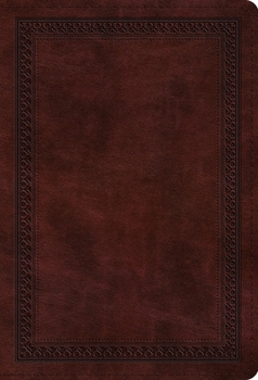 Imitation Leather ESV Large Print Compact Bible (Trutone, Mahogany, Border Design) [Large Print] Book