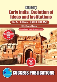 Paperback Early India: Evolution of Ideas and Institutions, First Year, M.A, Sem-I-English Book