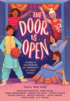 Hardcover The Door Is Open: Stories of Celebration and Community by 11 Desi Voices Book