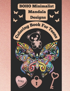 Paperback Boho Minimalist Mandala Designs - Coloring Book for Teens Book