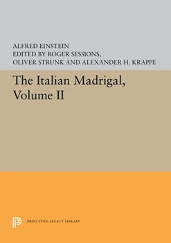 Paperback The Italian Madrigal: Volume II Book