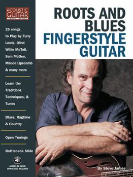 Paperback Roots & Blues Fingerstyle Guitar: Acoustic Guitar Private Lessons [With CD] Book