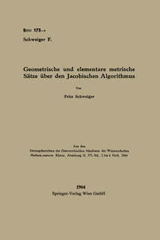 Paperback Geometrische und elementare metrische Sätze über den Jacobischen Algorithmus [German] Book