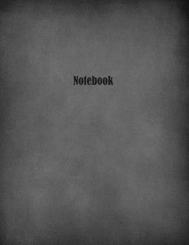 Notebook: Black Ruled Journal - Large (8.5x11 inch) with 123 BLACK Numbered Pages - Soft Matte Cover - Grey and True Black