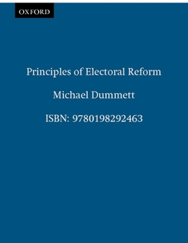 Paperback Principles of Electoral Reform Book