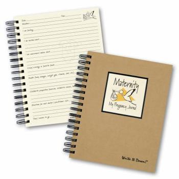 Hardcover Write it Down series by Journals Unlimited, Guided Journal, Maternity, My Pregnancy Journal, Full-size 7.5"x 9", Kraft Hard Cover, Made in USA Book